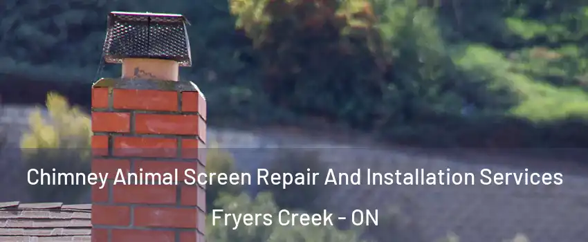  Chimney Animal Screen Repair And Installation Services Fryers Creek - ON